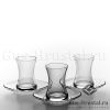 Набор стаканов с блюдцами Восточный (стекло, 6 шт) 102227 
