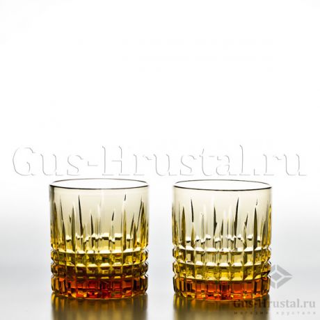 Стаканы для виски Янтарные (2 шт) 100538 Гусевской Хрустальный завод