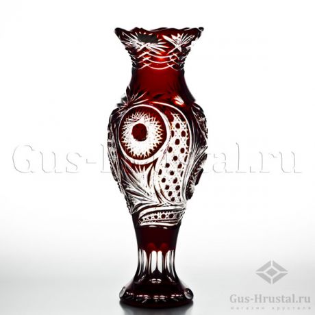 Хрустальная ваза Журавль (цветной хрусталь) 100566 Гусевской Хрустальный завод
