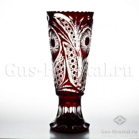 Хрустальная ваза Гвоздика (цветной хрусталь) 100567 Гусевской Хрустальный завод