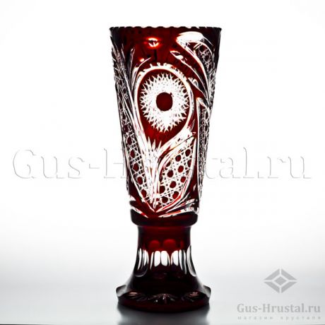 Хрустальная ваза Гвоздика (цветной хрусталь) 100567 Гусевской Хрустальный завод
