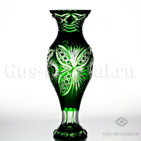 Хрустальная ваза Журавль (цветной хрусталь) 100648 Гусевской Хрустальный завод