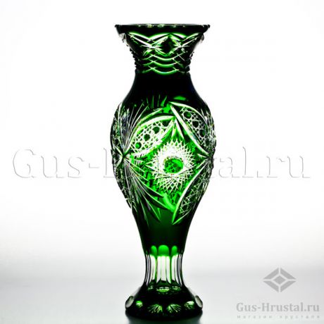 Хрустальная ваза Журавль (цветной хрусталь) 100648 Гусевской Хрустальный завод