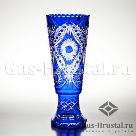 Хрустальная ваза "Гвоздика" (цветной хрусталь) 100909 Гусевской Хрустальный завод