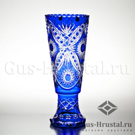 Хрустальная ваза "Гвоздика" (цветной хрусталь) 100909 Гусевской Хрустальный завод