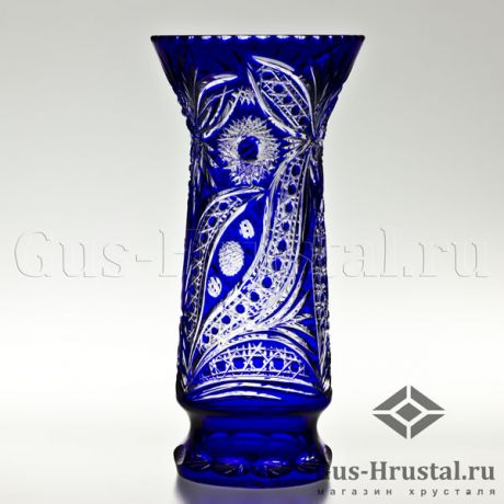 Хрустальная ваза "Лазурь" (цветной хрусталь) 100140 Гусевской Хрустальный завод