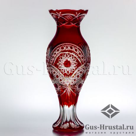 Хрустальная ваза Журавль (цветной хрусталь) 100738 Гусевской Хрустальный завод