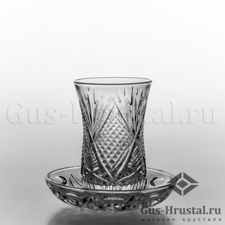 Восточные стаканы с блюдцами 101346 Дятьковский хрустальный завод