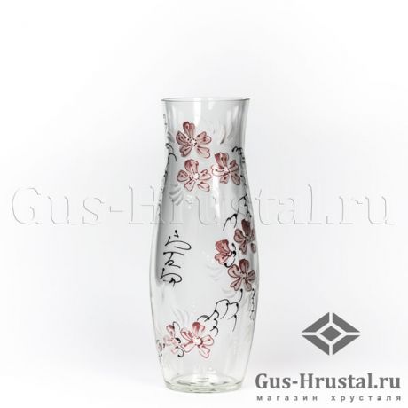 Ваза для цветов Зимняя вишня (стекло, ручная роспись) 101831 Никольск