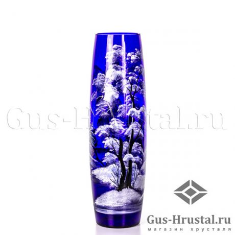 Ваза для цветов Зима (стекло, ручная роспись) 101978 Никольск
