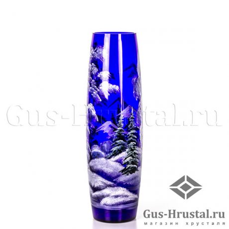 Ваза для цветов Зима (стекло, ручная роспись) 101978 Никольск