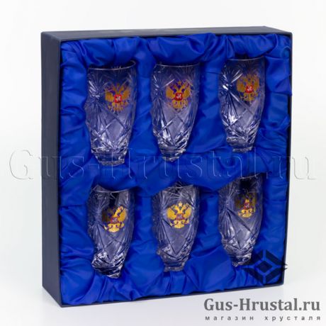 Подарочный набор стаканов Герб РФ 102296 Гусевской Хрустальный завод