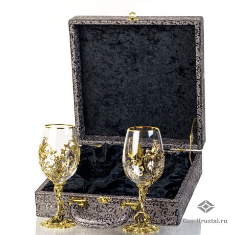 Набор бокалов для вина Цветок в подарочном футляре 103400 Gus-Hrustal