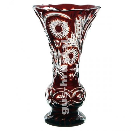 Хрустальная ваза (цветной хрусталь) 119978 Гусь-Хрустальный
