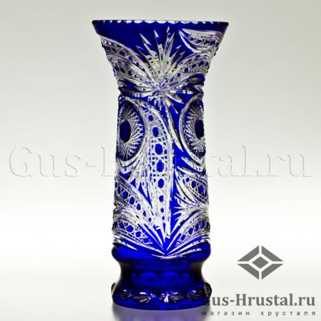 Хрустальная ваза Лазурь (цветной хрусталь) 100252 Гусевской Хрустальный завод