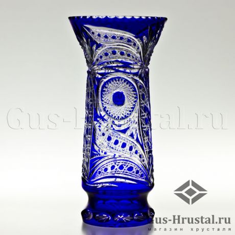 Хрустальная ваза Лазурь (цветной хрусталь) 100252 Гусевской Хрустальный завод