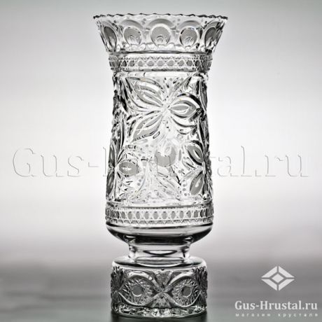 Хрустальная ваза Лира (рисунок Цветы) 100313 Гусь-Хрустальный