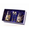 Подарочный набор Чайная пара с позолотой (подстаканники на выбор) 130012 Кольчугинский завод цветных металлов