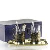 Подарочный набор Чайная пара в жестком футляре (латунные подстаканники на выбор) 130018 Кольчугинский завод цветных металлов