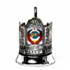 Никелированный подстаканник Герб СССР с цветной эмалью 750101 Кольчугинский завод цветных металлов
