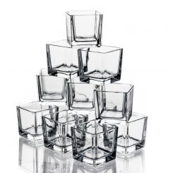Комплект подсвечников Кубики (6х6 см, стекло, 12 шт) 990022 ЭВИС