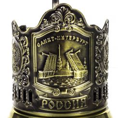 Латунный подстаканник "Санкт-Петербург" 102811 Кольчугинский завод цветных металлов