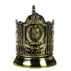 Латунный подстаканник Герб СССР 102812 Кольчугинский завод цветных металлов