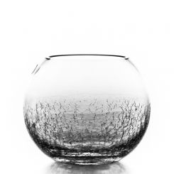 Ваза-шар (Ø14 см, 1,5 л, стекло, рис.Кракле) 100191 NEMAN (Glass)