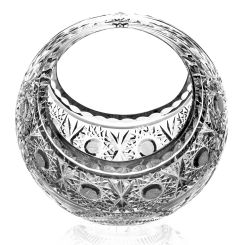 Корзинка хрустальная для конфет - БА-1802хс корзинка d-190  (БА-1802/1хс) - Хрустальная корзинка Корзинка хрустальная для конфет 530045 Бахметьевская артель