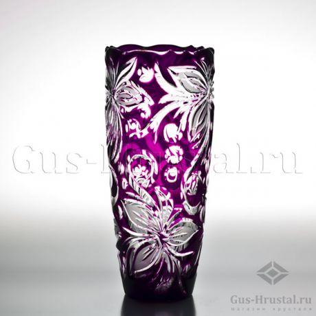 Хрустальная ваза (цветной хрусталь) 100513 Гусь-Хрустальный