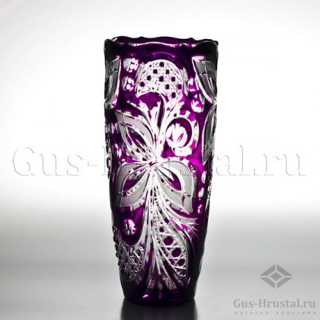 Хрустальная ваза (цветной хрусталь) 100514 Гусь-Хрустальный