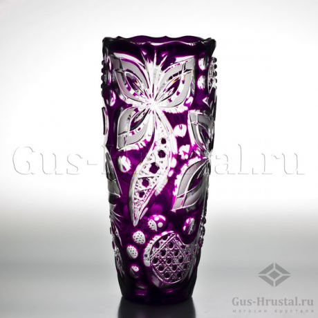 Хрустальная ваза (цветной хрусталь) 100514 Гусь-Хрустальный