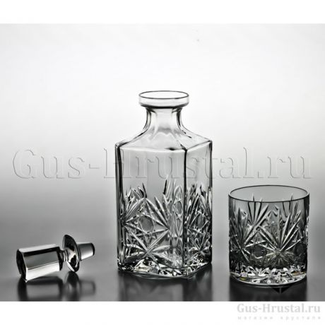 Подарочный набор: штоф и 2 стакана для виски 100710 Гусевской Хрустальный завод
