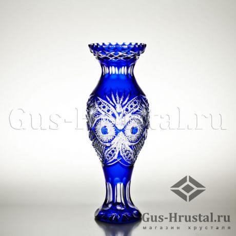 Хрустальная ваза Журавль (цветной хрусталь) 100912 Гусевской Хрустальный завод