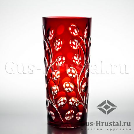 Хрустальная ваза "Слива" (цветной хрусталь) 100923 Гусевской Хрустальный завод