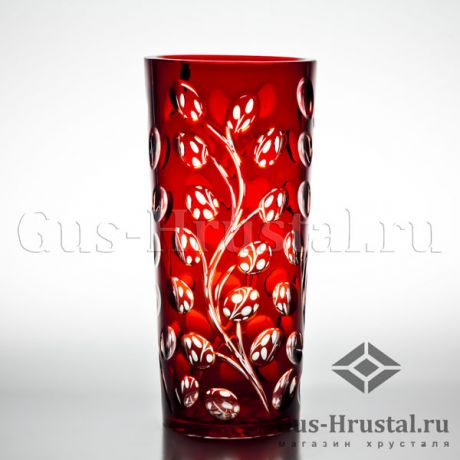 Хрустальная ваза "Слива" (цветной хрусталь) 100923 Гусевской Хрустальный завод