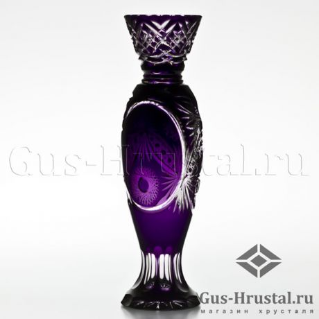Хрустальная ваза Натали (под гравировку) (цветной хрусталь) 100314 Гусевской Хрустальный завод