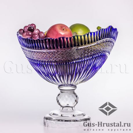Большая ваза для фруктов (цветной хрусталь) 101417 BORISOV