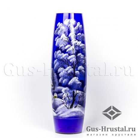 Ваза для цветов Зима (стекло, ручная роспись) 101799 Никольск