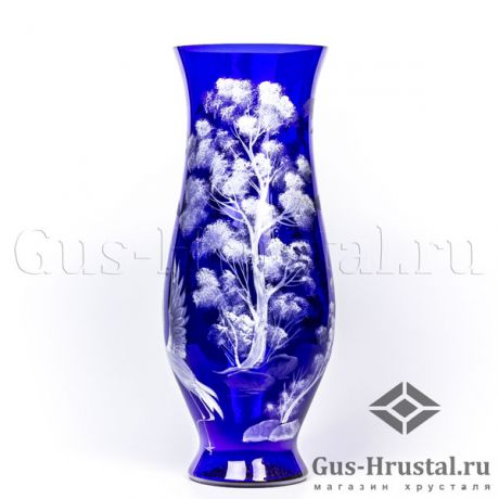 Ваза для цветов Журавль (стекло, ручная роспись) 101801 Никольск