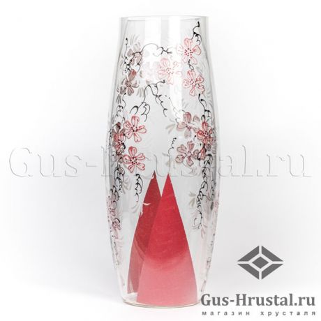 Ваза для цветов Сакура (стекло, ручная роспись) 101812 Никольск