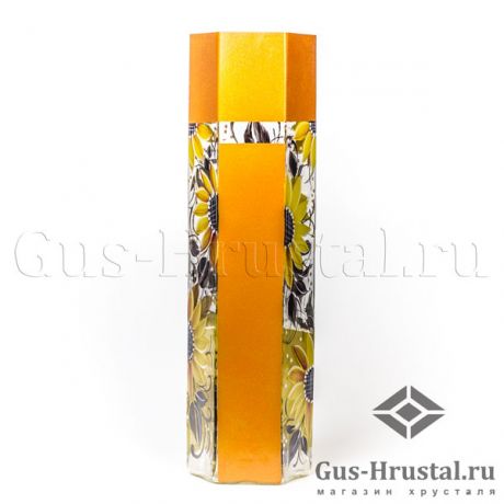 Ваза для цветов Подсолнухи (стекло, ручная роспись) 101821 Никольск