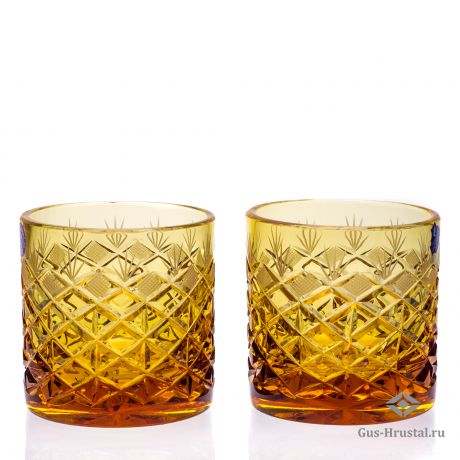 Хрустальные стаканы для виски Ромбы (2 шт) 600106 Гусевской Хрустальный завод