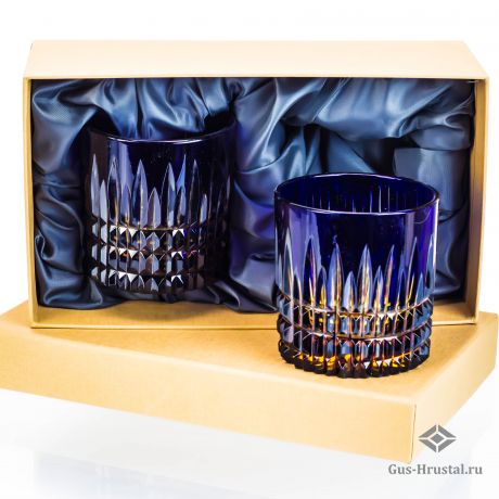 Хрустальные стаканы для виски Медовый спас (2 шт) 600128 Гусевской Хрустальный завод