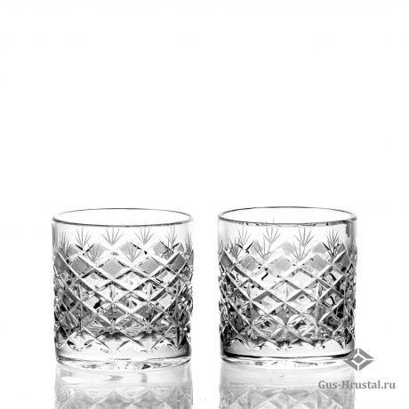 Хрустальные стаканы для виски Медовый спас (2 шт) 600131 Гусевской Хрустальный завод