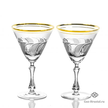 Бокалы для мартини (отводка золотом) 200655 NEMAN (Сrystal)