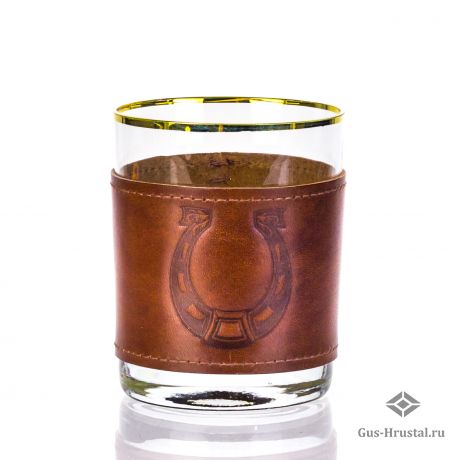 Стакан для виски ПОДКОВА (стекло, кожа) 600156 Город Горький