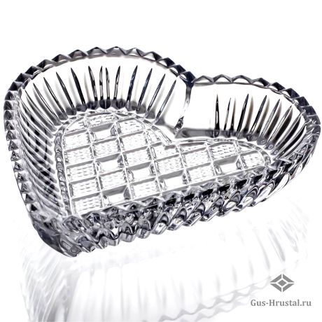 Декоративная вазочка - Сердце - БА вазочка СЕРДЦЕ Бахметьевская артель - Икорница из бесцветного хрусталя Декоративная вазочка - Сердце 560017 Бахметьевская артель
