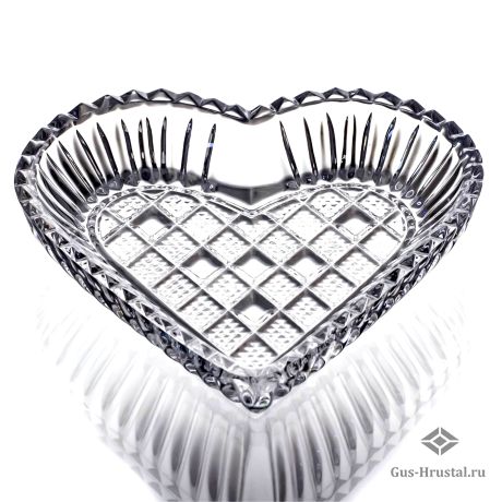 Декоративная вазочка - Сердце - БА вазочка СЕРДЦЕ Бахметьевская артель - Икорница из бесцветного хрусталя Декоративная вазочка - Сердце 560017 Бахметьевская артель