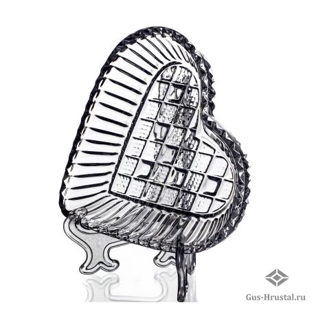 Декоративная вазочка - Сердце - БА вазочка СЕРДЦЕ Бахметьевская артель - Икорница из бесцветного хрусталя Декоративная вазочка - Сердце 560017 Бахметьевская артель